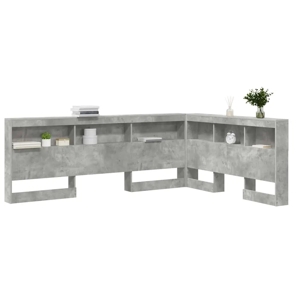 Testata contenitore Grigio cemento 150 cm Legno multistrato 3335496