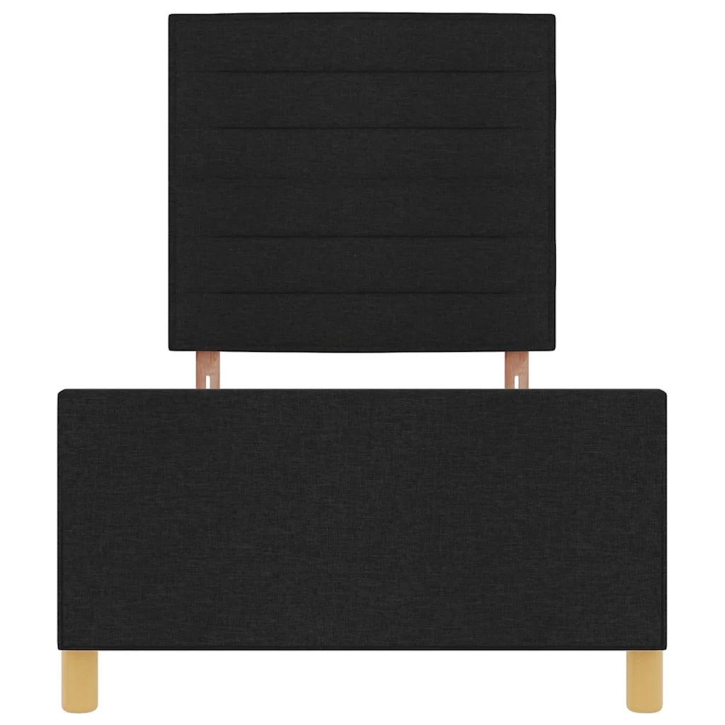 Struttura del letto con testiera Nero 80 x 200 cm Tessuto 3344608