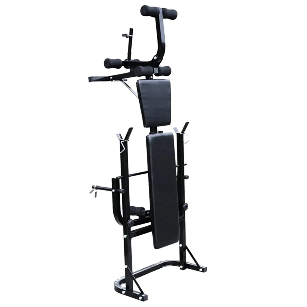 Panca Multifunzione con Bilanciere e Set di Manubri 30,5 kg 275368