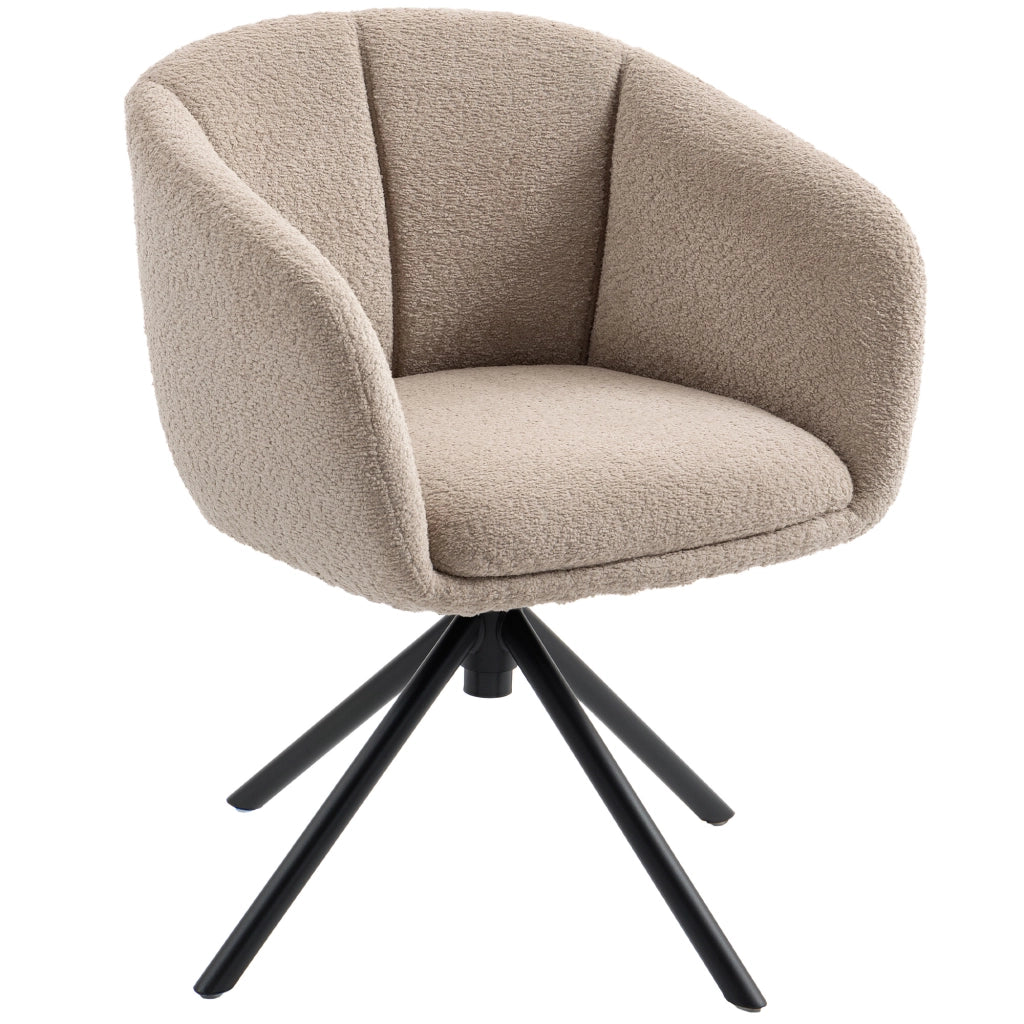 Poltrona ¨C Minimal ¨C Tessuto, Girevole, Beige