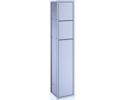 Modulo di armadiatura per bagno - Armadietto per bagno con tappo per carta igienica - Supporto per spazzola da bagno e cassetto supplementare - Argento - 280 x 293 x 890 - Apertura a richiesta