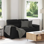 Divano a 2 Posti Nero 160x81x84 cm in Tessuto 4105299
