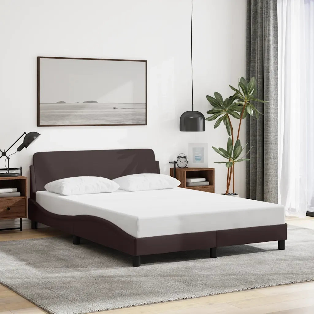 Giroletto-Struttura Letto Dover Marrone Scuro 120x200 cm Tessuto