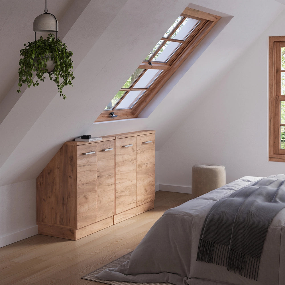 Set di mobili sottotetto Rion Rovere dorato/Rovere dorato Set di 2 Vicco