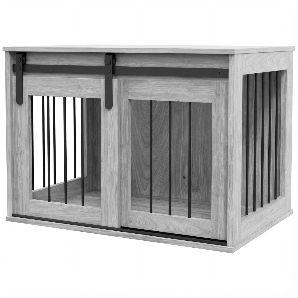 Gabbia trasportino per cani animali domestici ¨C Minimal ¨C effetto legno 80x54x57 cm