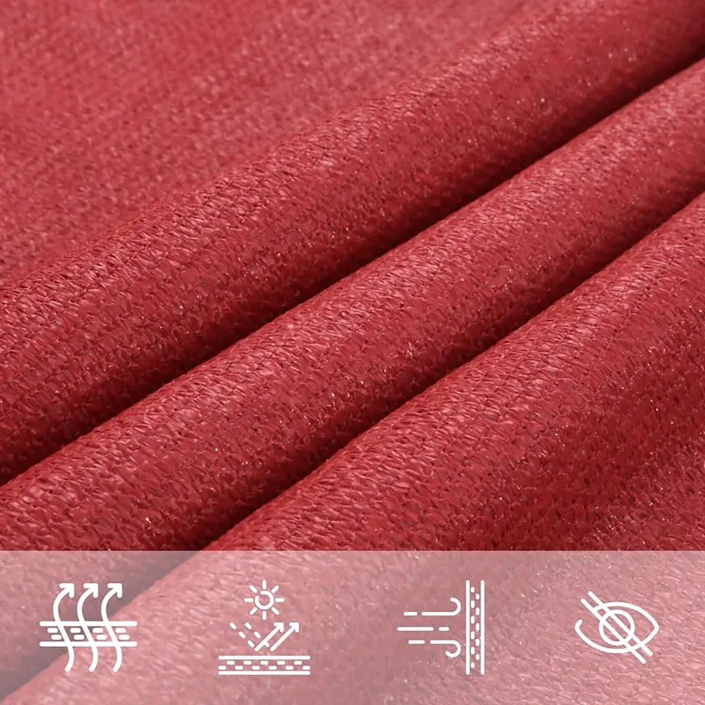 Vela Parasole 160 g/m² Rossa 3x4x4 m in HDPE 311640