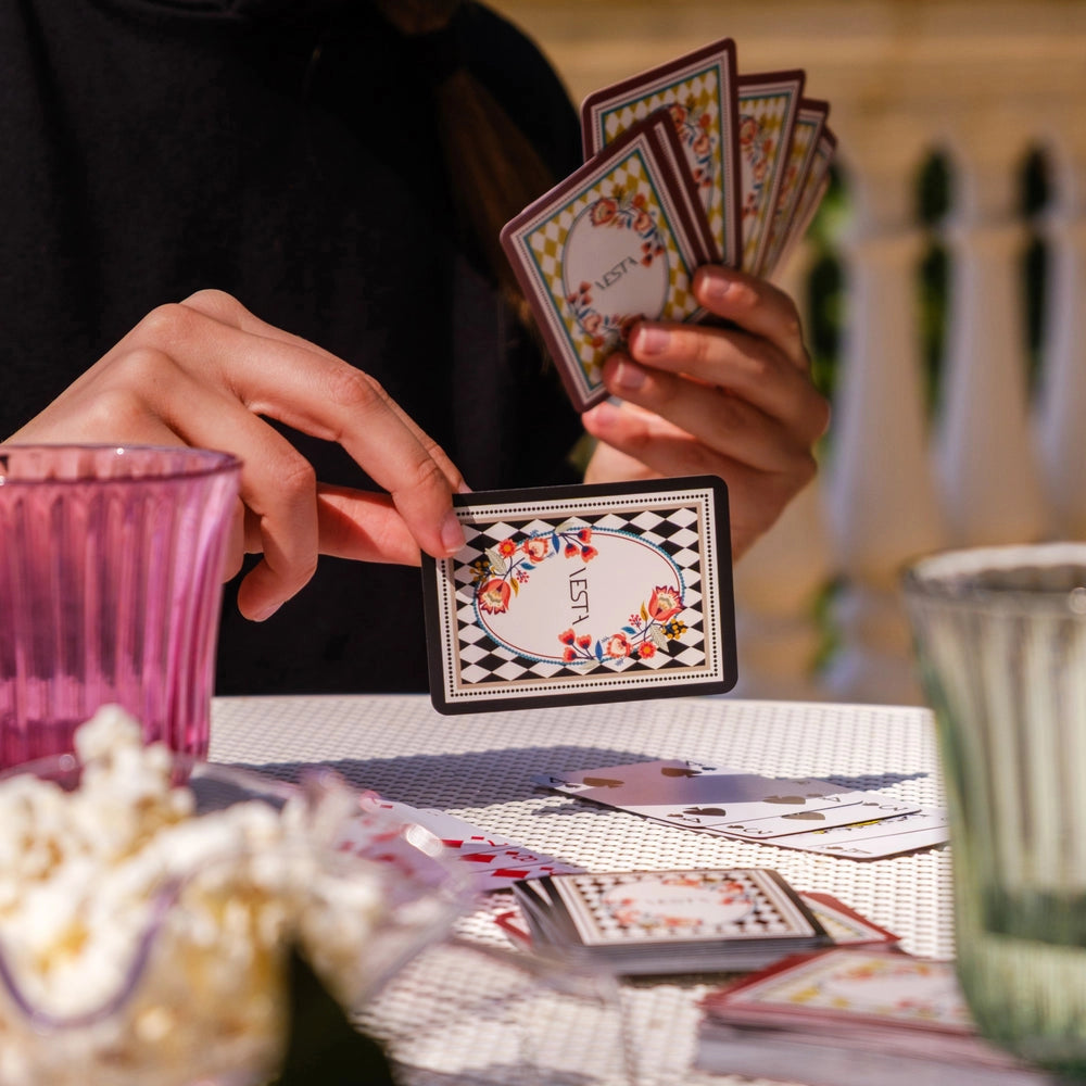 CARTE DA GIOCO PASSATEMPO 2 MAZZI MULTICOLOR BOTANICO