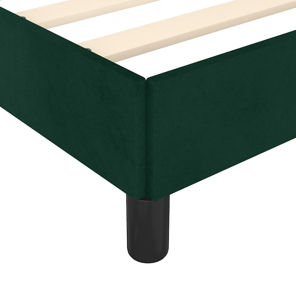 Giroletto senza Materasso Verde Scuro 120x190 cm Velluto 3269628