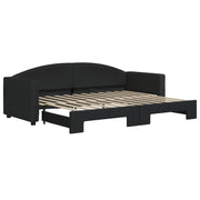 Divano letto | Sof¨¤ letto | Letto singolo Estraibile Nero 80x200 Tessuto