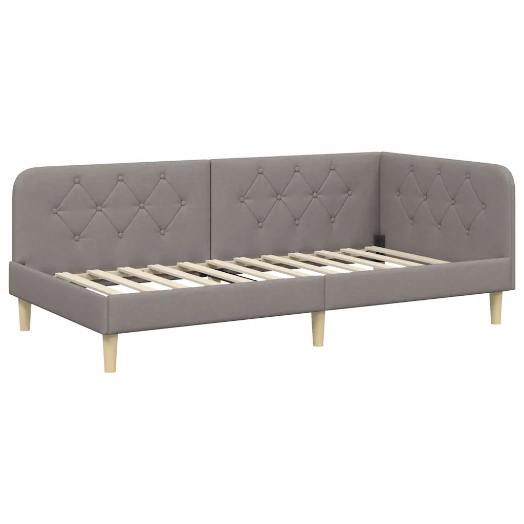 Cornice del letto ad angolo Talpa 90 x 190 cm Tessuto 42016566