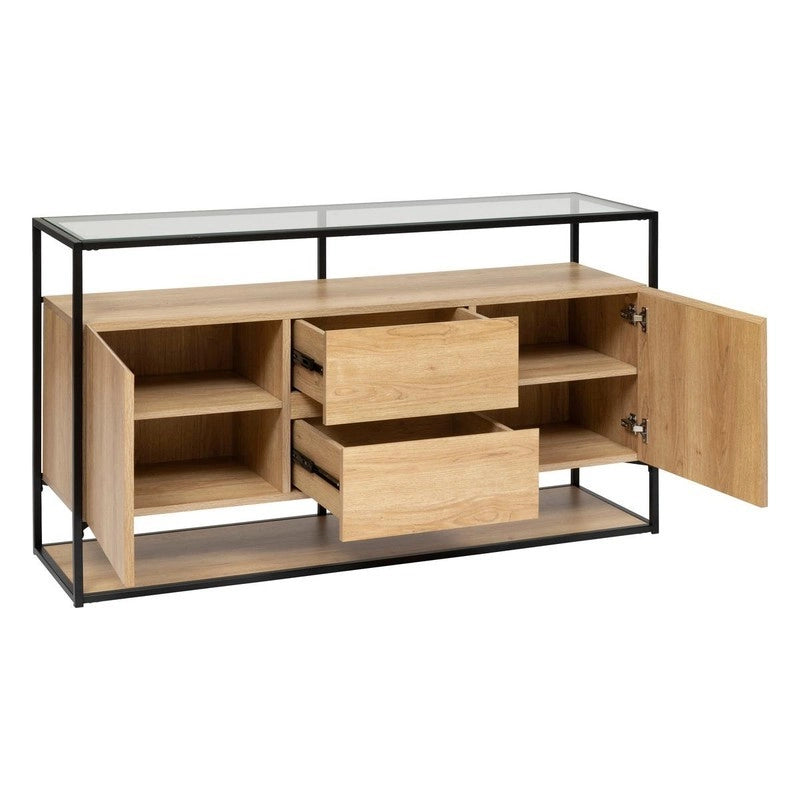Buffet 2 porte 2 cassetti Aldea 140x40x80cm