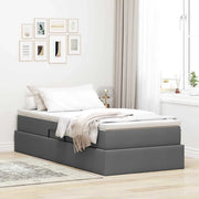 Letto con contenitore e materasso Grigio scuro 90 x 200 cm 3370201