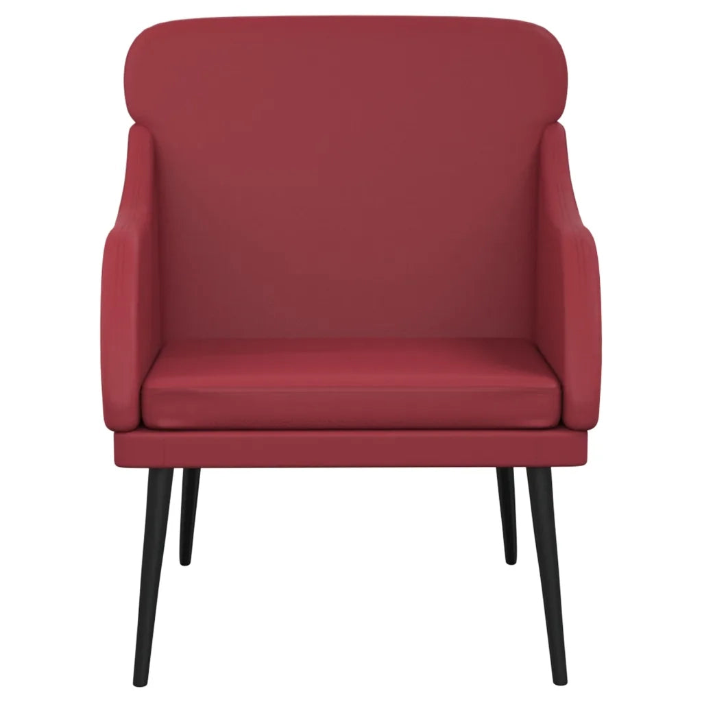 Poltrona Rosso Vino 63x76x80 cm Similpelle 351428