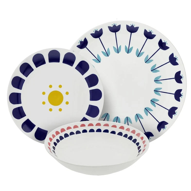 Servizio piatti 18 pezzi Nymea Multicolor
