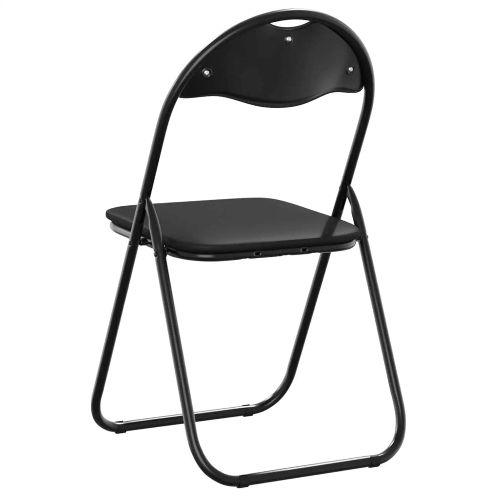 Sedia pieghevole 2 pcs Nero 48 x 43,5 x 81 cm Pelle Sintetica 42029048