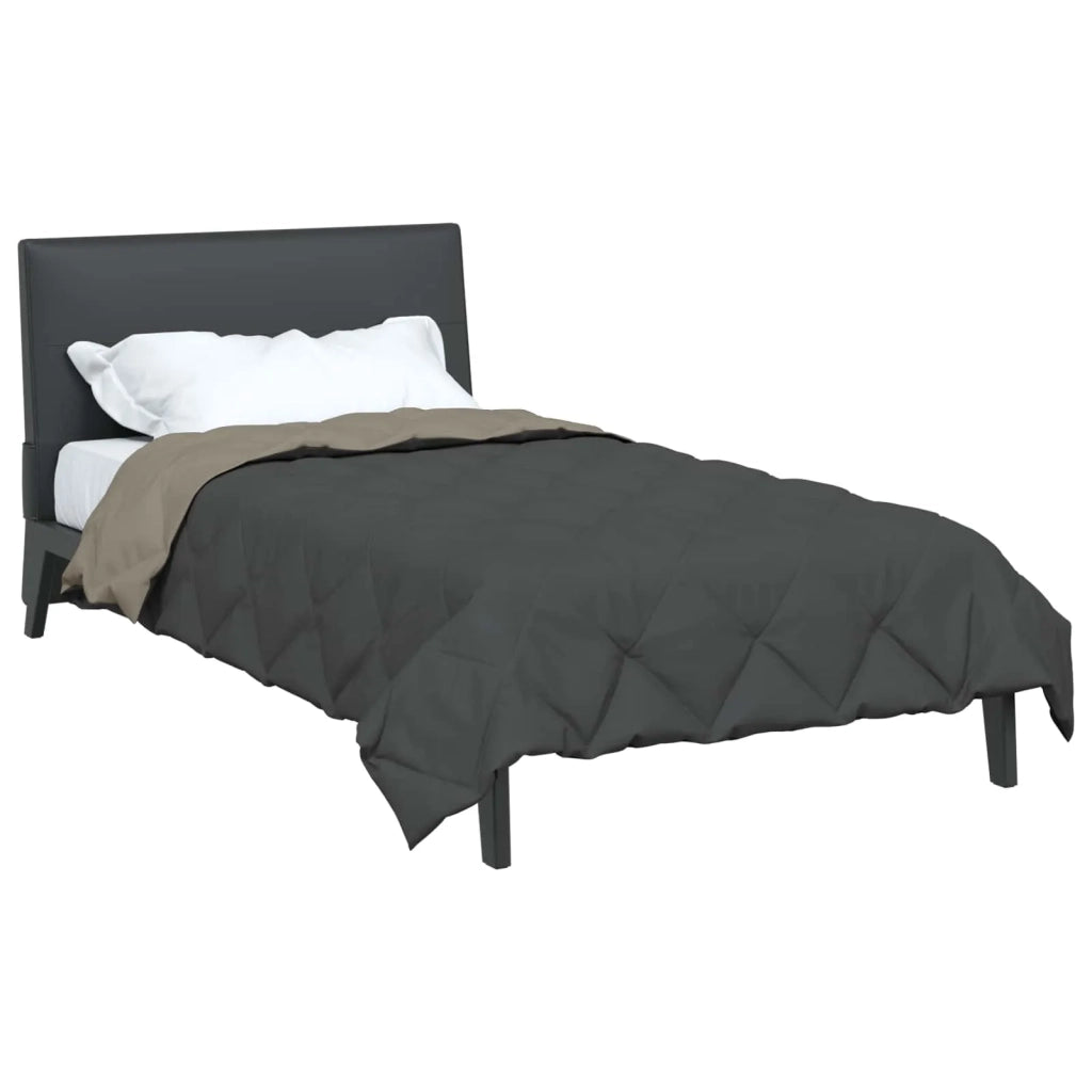 Duvet Estivo Grigio chiaro e Antracite 200 x 140 cm Microfibra 42025513