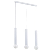 Lampada a sospensione minimal bianca 3 luci E27 Twister Alfa