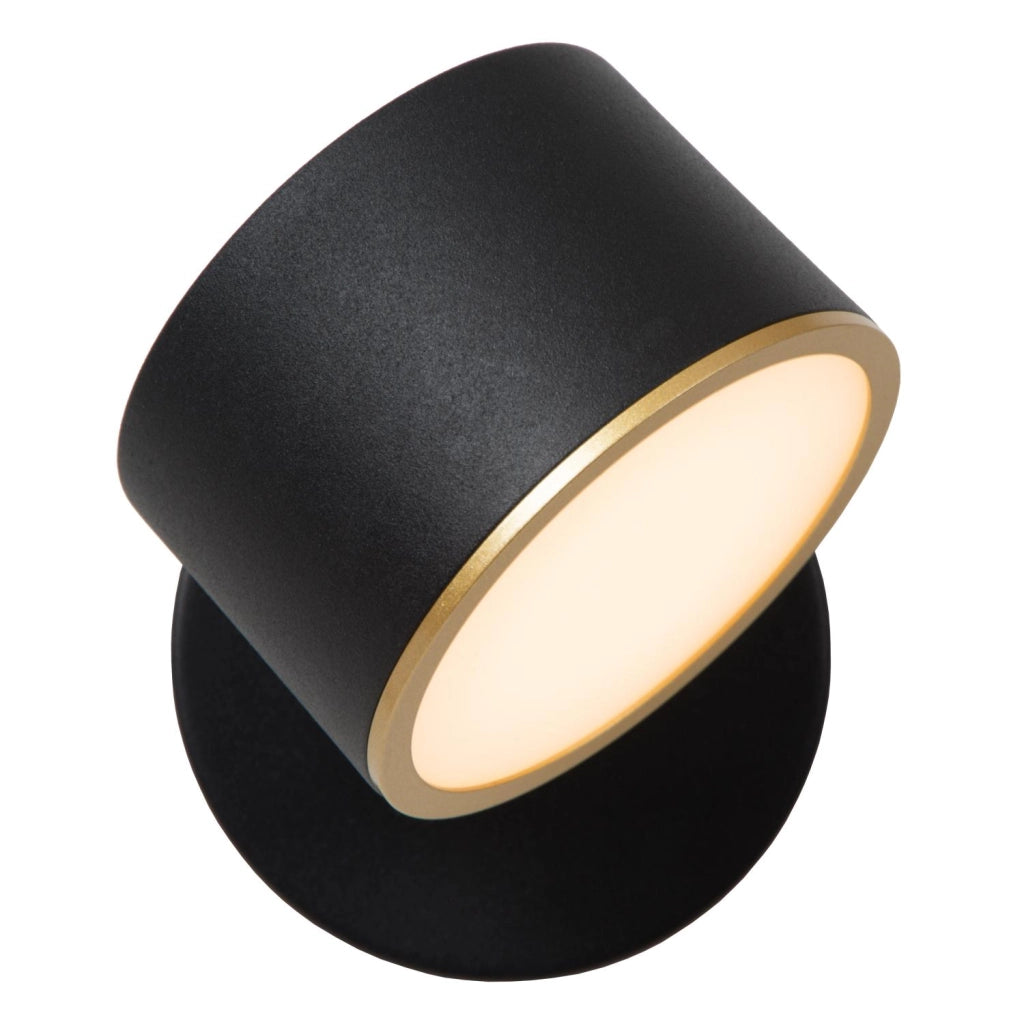 Applique spot LED nera orientabile GIAN Lucide