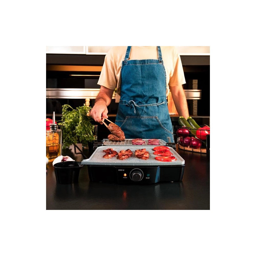 CECOTEC 03193 - Rock’Ngrill 2000 Stone Ceramic Mix&Grill