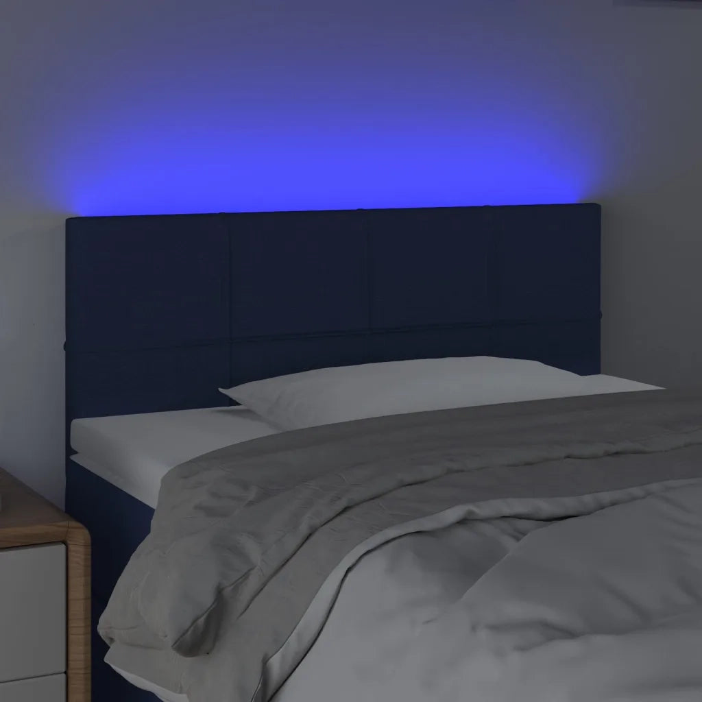 Testiera | Testata a LED Blu 100x5x78/88 cm in Tessuto