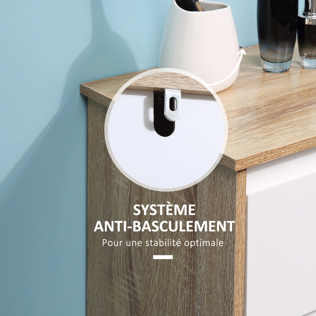 Mobile bagno colonna salvaspazio ¨C Xylo ¨C bianco legno 1 cassetto 1 anta 32x30x90 cm
