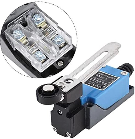 4 pezzi di Interruttore di Limite Momentaneo ME-8108 con Braccio di Levatura Regolabile e Manopola NC-NO compatibile con CNC Mill Router Laser Plasma 0~250V/5A