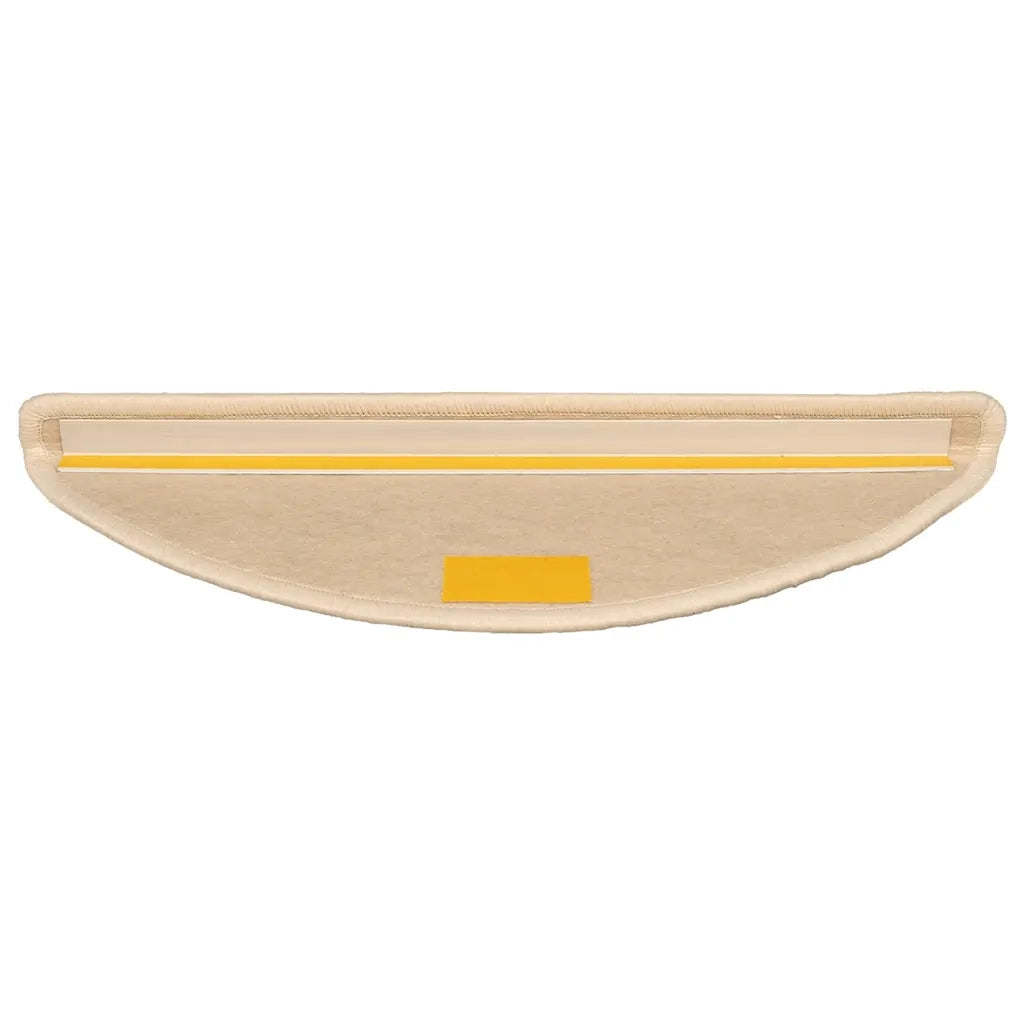 Tappetini per scale 15 pz 56x17x3 cm Argento Semicircolari 326895