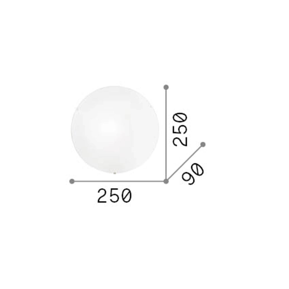 Plafoniera Moderna Simply Vetro Bianco 1 Luce E27