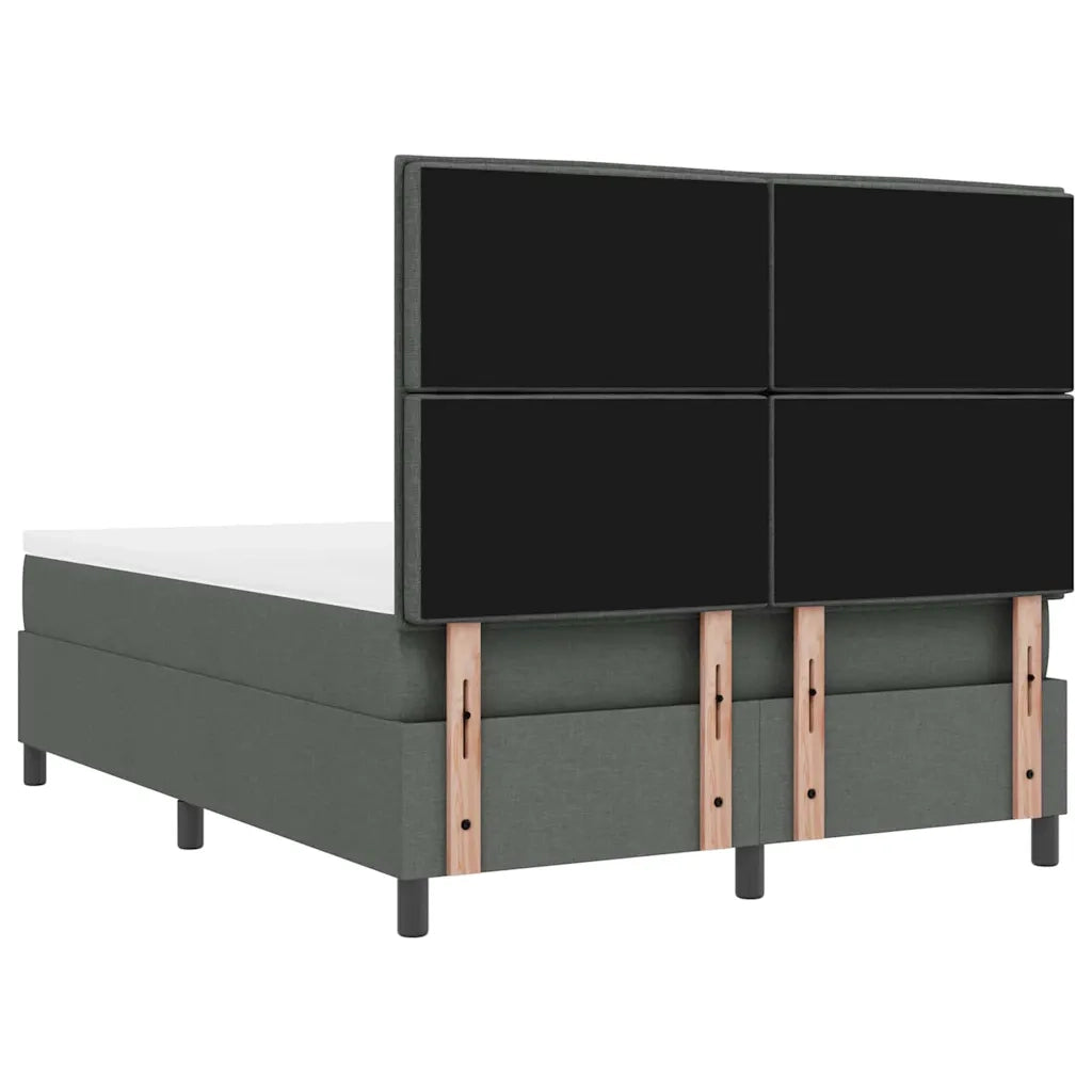 Letto a molle con materasso Grigio scuro 160 x 200 cm Tessuto 3339323