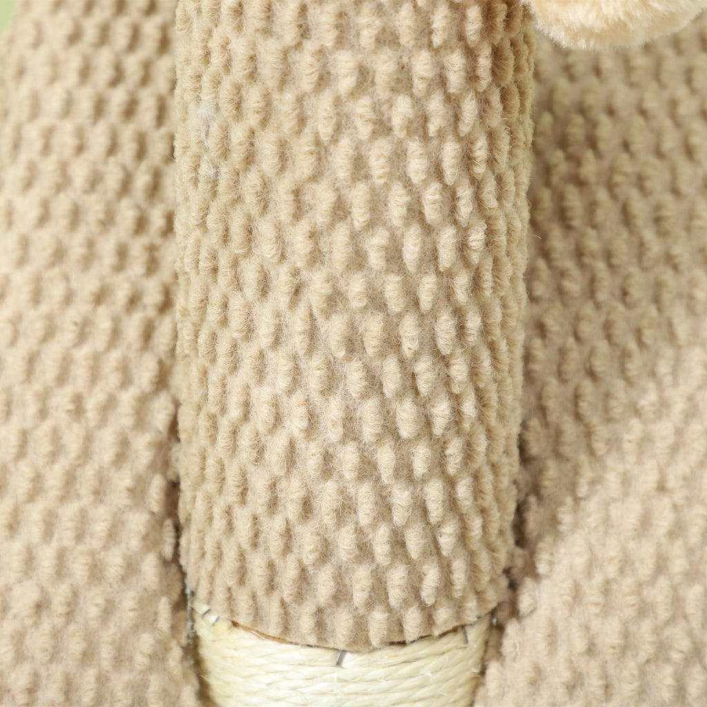 Tiragraffi per Gatti con Palla e Struttura in Sisal ¨C Minimal ¨C Marrone Chiaro 54 cm