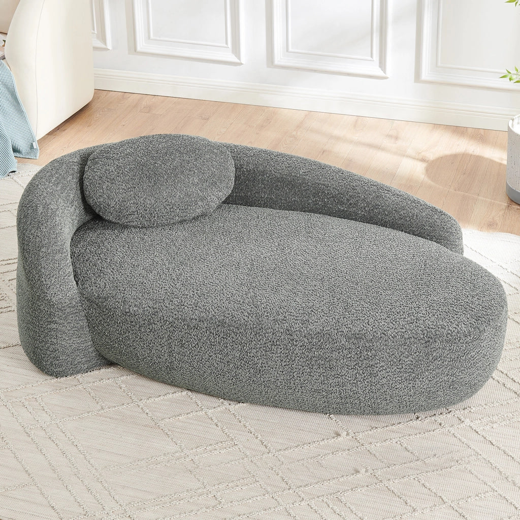 Divano Sofa Morbido Teddy ¨C MINIMAL ¨C Grigio, Cuscini Imbottiti