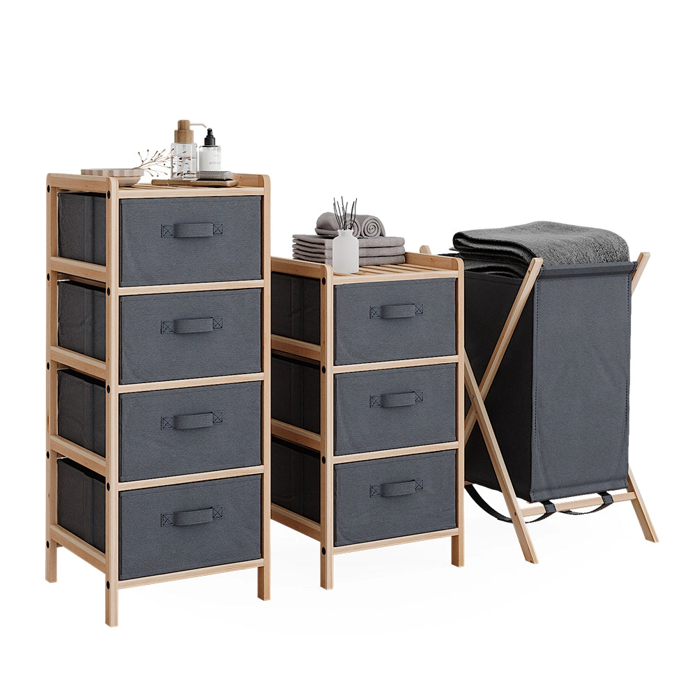 Set di mobili da bagno Bruno Grigio 3 parti Vicco
