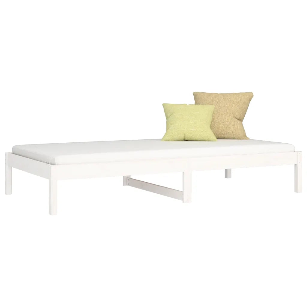 Dormeuse senza Materasso Bianca 90x200 cm Legno Massello Pino 820413