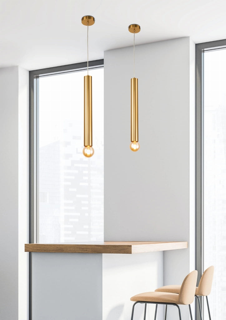 Lampada a sospensione Candellux Austin ottone E27 Ø6cm