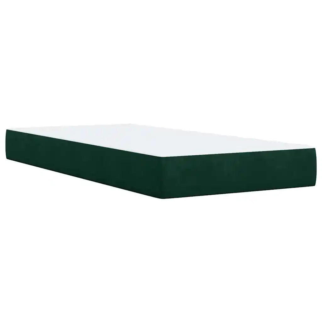 Giroletto a Molle con Materasso Verde Scuro 90x200 cm Velluto 3292247