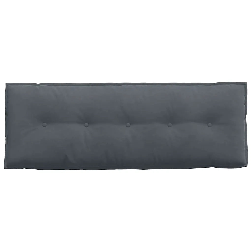 Cuscino per Schiena | Cuscino dorsale Grigio scuro 140 x 50 cm Tessuto in Cords