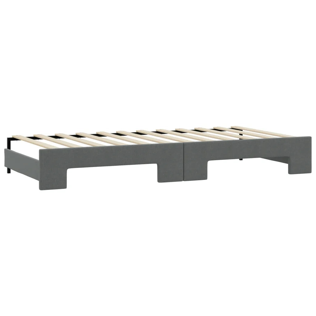 Divano letto | Sof¨¤ letto | Letto singolo Estraibile Grigio Scuro 100x200 Tessuto