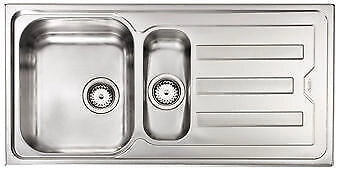 CM 010045.D1.01.2018 Filotop Lavello da Incasso 1 Vasca e Vaschetta con Gocciolatoio a Sinistra 101 x 51 cm colore Inox satinato