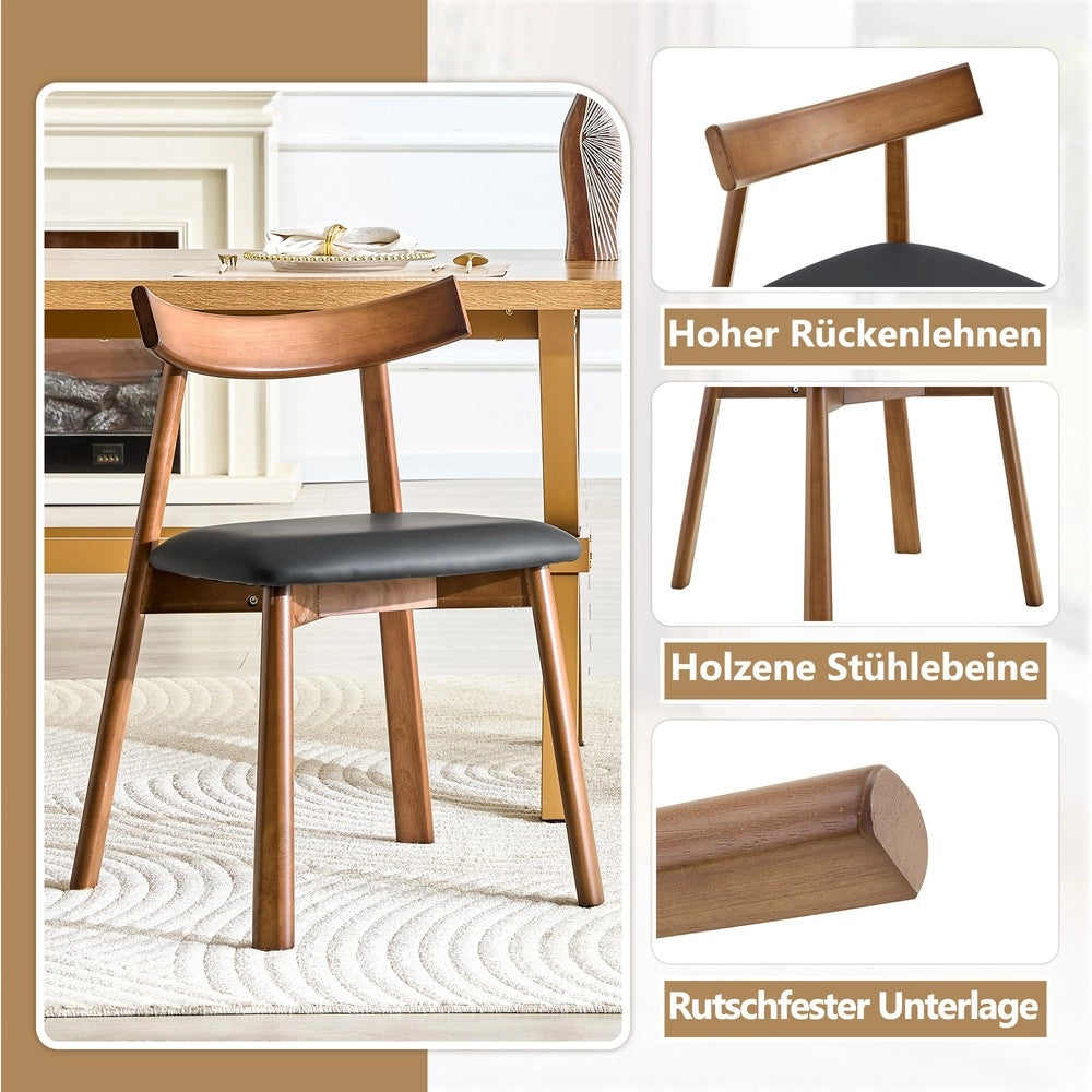 Sedie da Pranzo Set 2 Pezzi con Schienale Ergonomico ¨C MINIMAL ¨C Legno, Imbottite