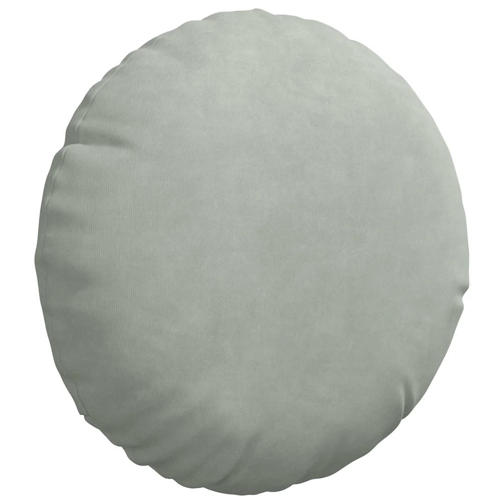 Cuscini per Seduta 2 pcs Grigio chiaro Ø30 x 13 cm Velluto 42014100