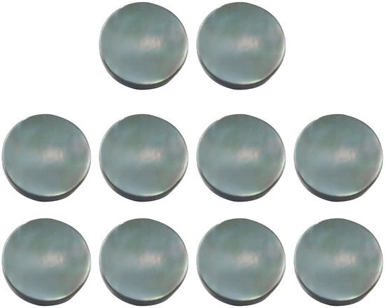 Naaiknopen 10 mm - Schelp Naturale - Nastro Nero - Adatto per il Puntamento - Progetti di Fai da Te - Punti Robusti - Punti da Aggiustamento