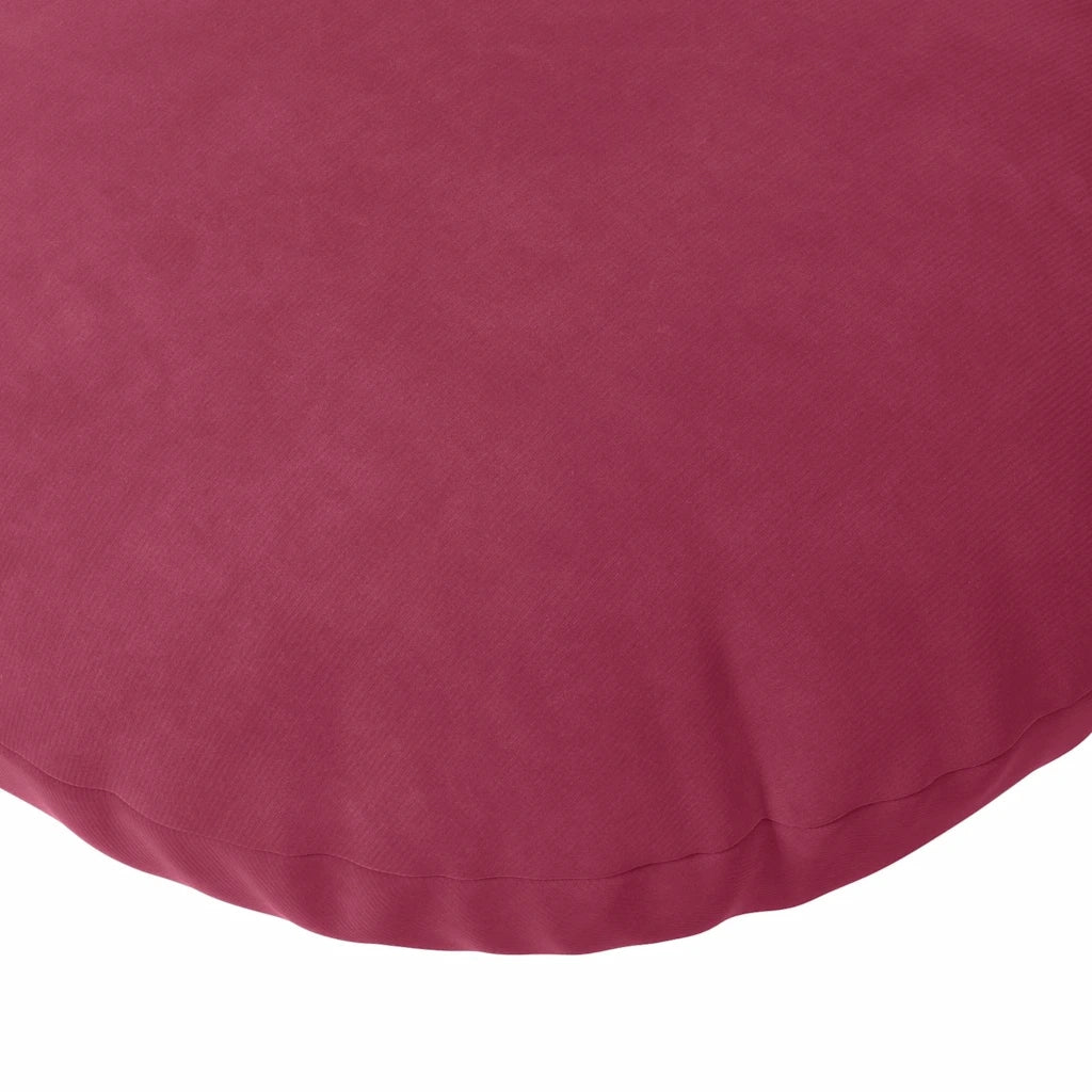 Cuscini per Seduta 2 pcs Rosso Vino Ø 40 x 13 cm Velluto 42014142