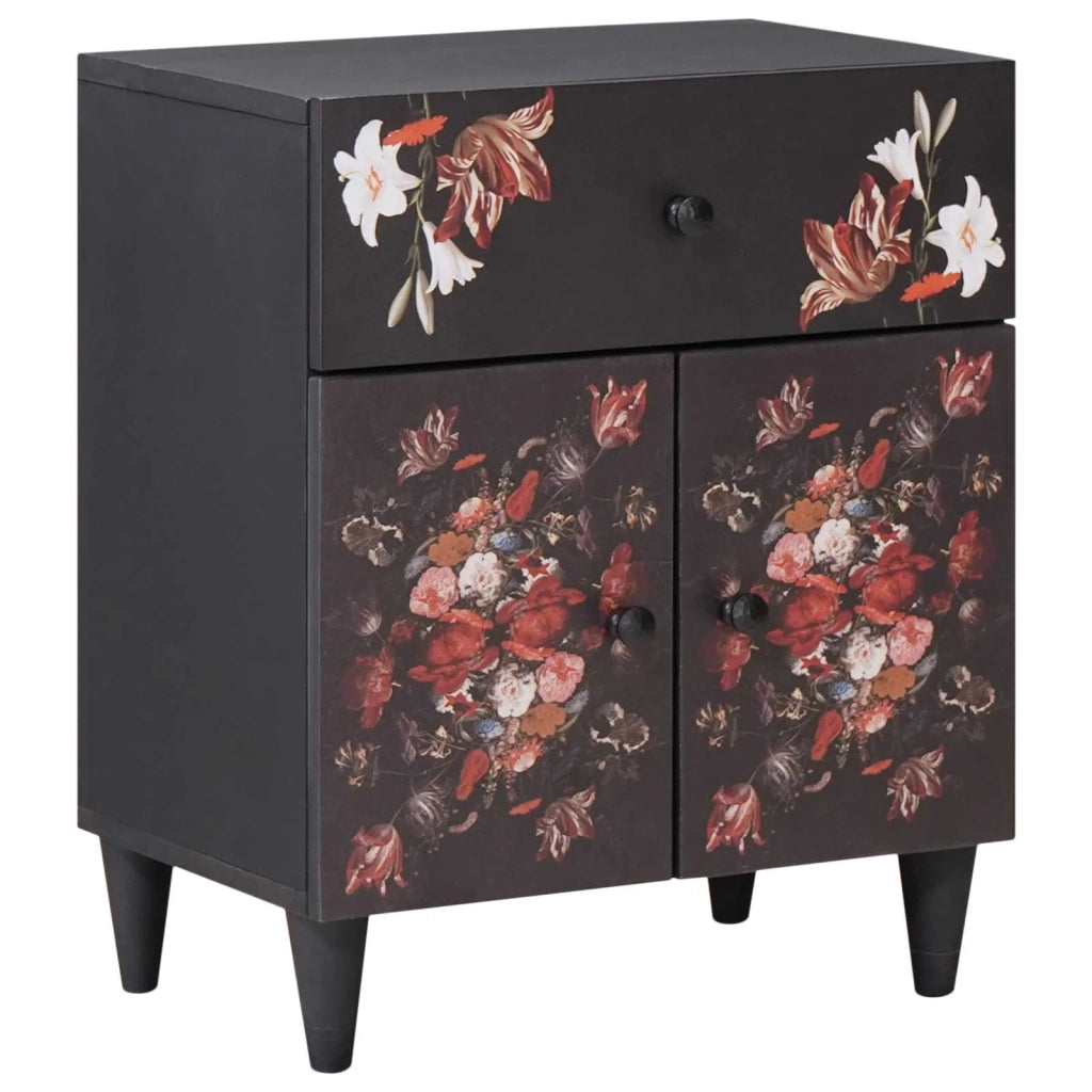 Comodino | Armadio da Notte | Mobiletto da notte Multicolore 50 x 33 x 60 cm Legno di mango massello