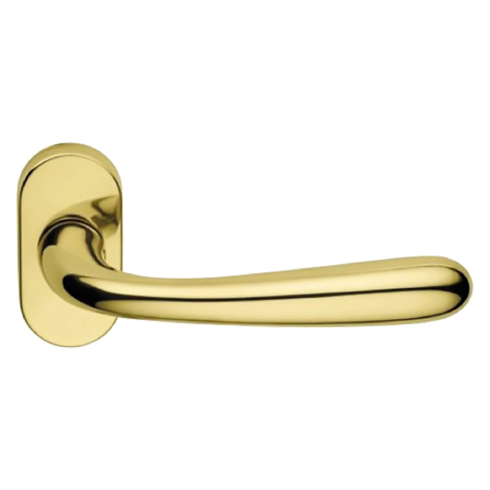 MANIGLIA PORTA BLINDATA ROSETTA OVALE 'GOCCIA' Sx - lucido verniciato  - FORME