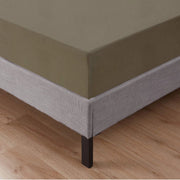 Lenzuolo Sotto Con Angoli Elastici 100% Puro Cotone  Tortora - Singolo