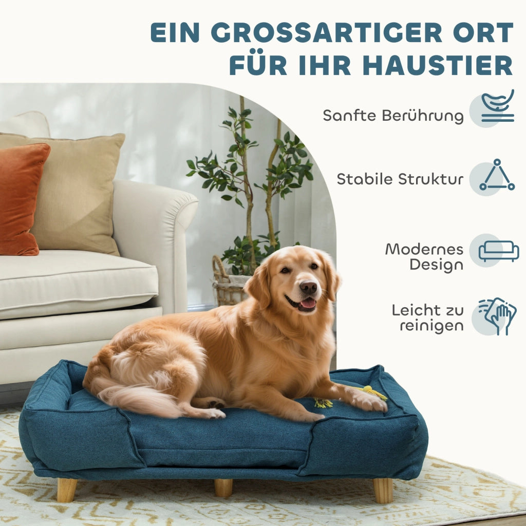 Letto per Cani ¨C Minimal ¨C Tessuto Blu Scuro