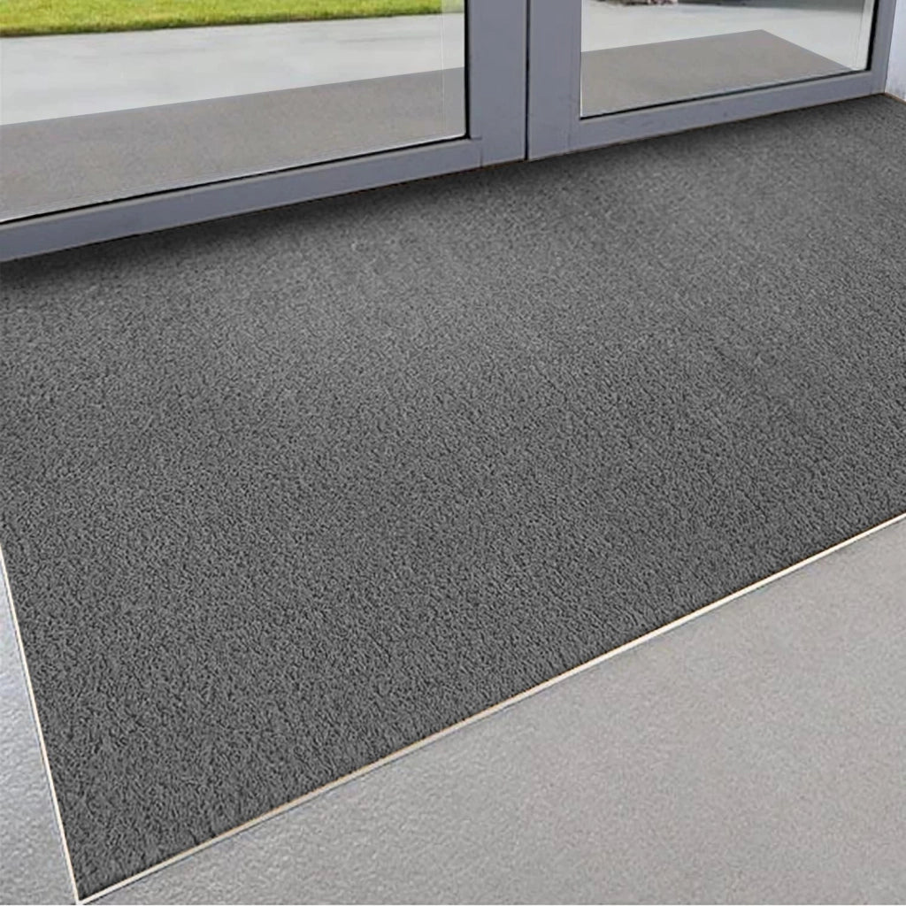 Zerbino Cocco Naturale Colorato Antiscivolo Su Misura Tappeto Ingresso Entrata 50x90 cm Grigio
