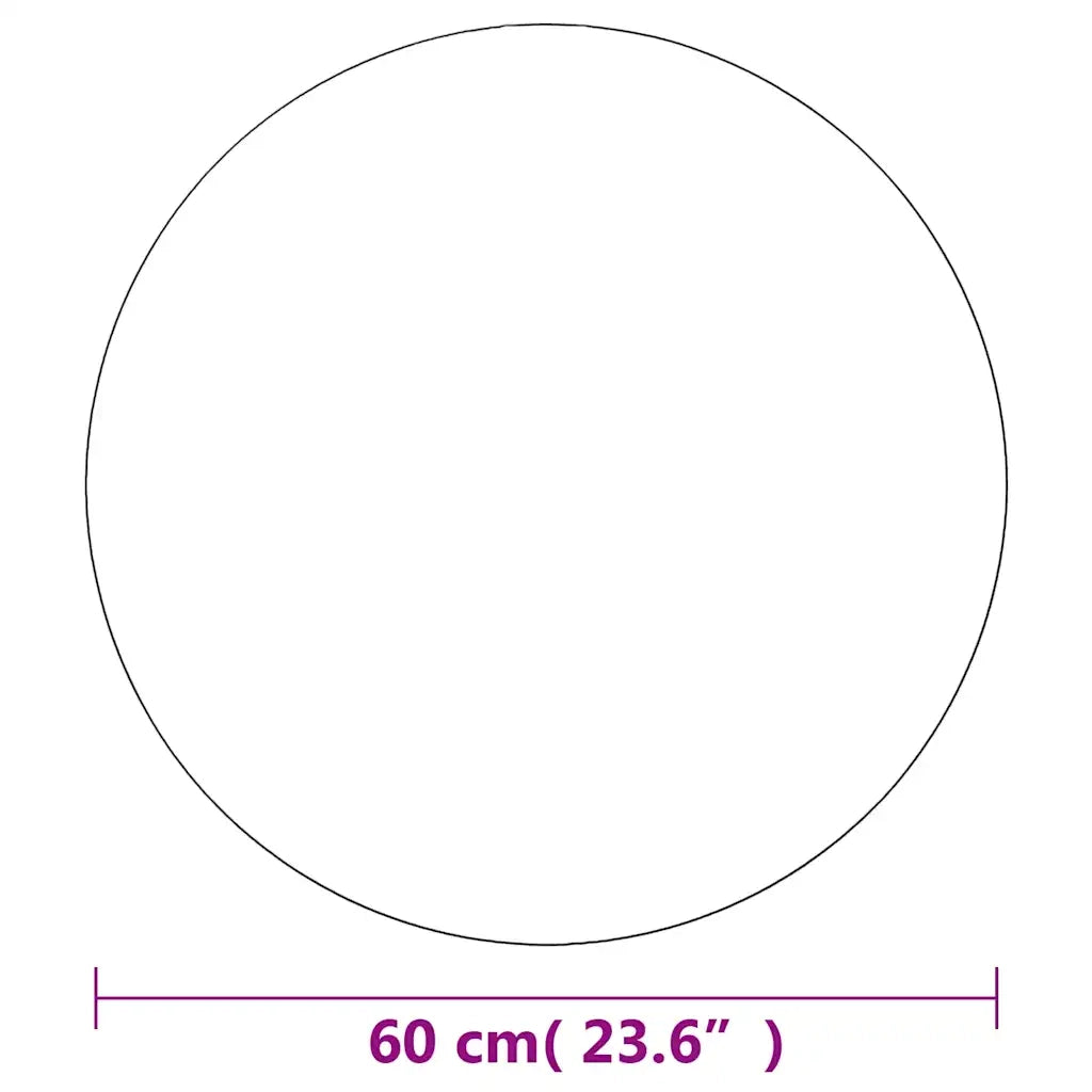 Specchio da Parete 60 cm in Vetro Circolare 245704