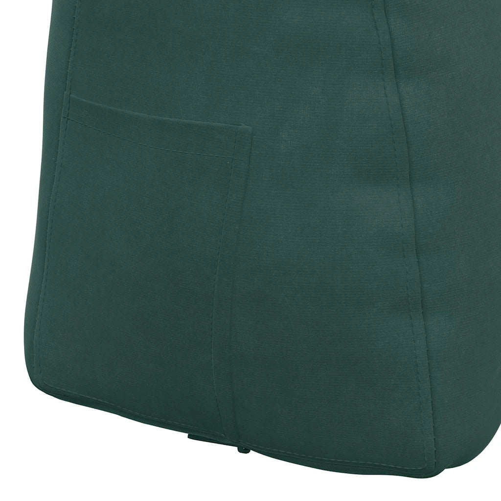 Cuscino per Schiena Verde Scuro 80 x 24 x 50 cm Velluto 42014431