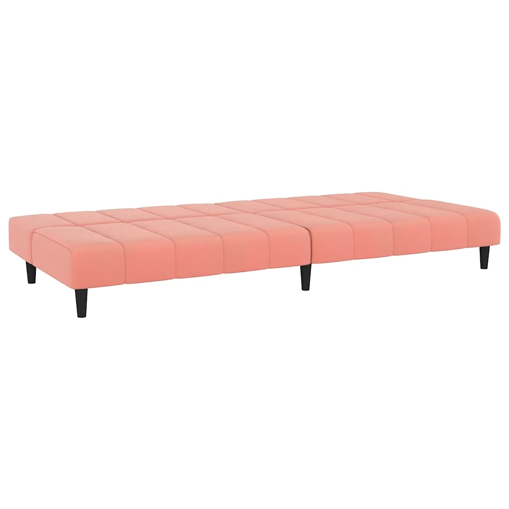 Divano letto | Sof¨¤ letto | Letto singolo a 2 Posti Rosa in Velluto